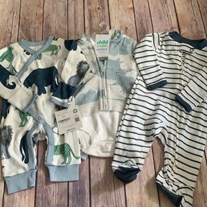 NWT 3 outfit baby boy newborn bundle